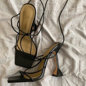 Strappy Black Heels